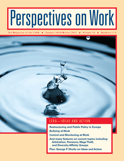 					View Vol. 14 No. 1-2: 2010/2011: Perspectives On Work
				
